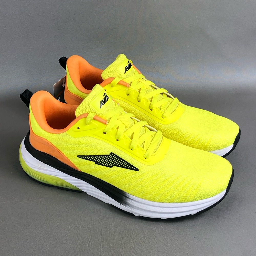 Avia Men’s Neon Yellow and Orange Athletic Sneakers Size 10.5
